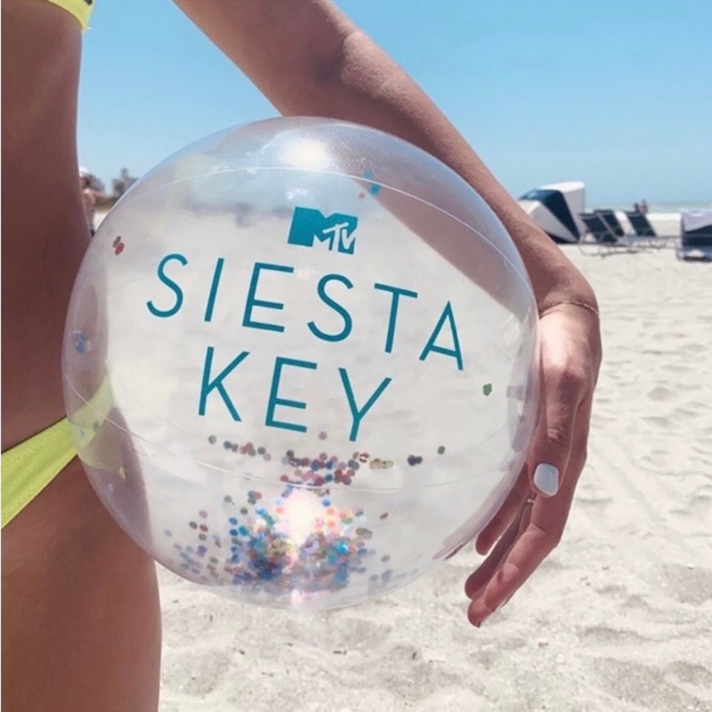 Siesta Key Confetti Inflatable Beach Ball MTV